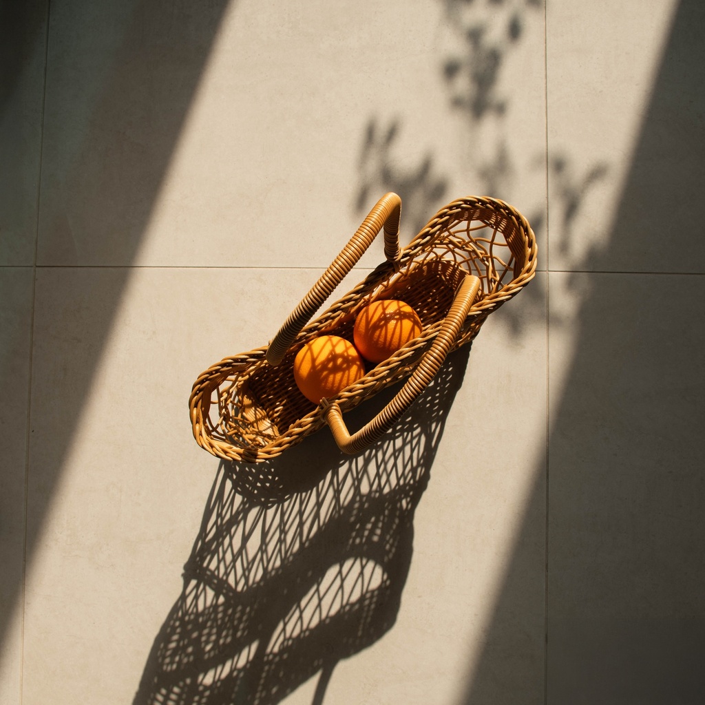 Rattan Picnic Basket Bag
