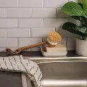 Round Wooden Cleaning Brush with Long Handle