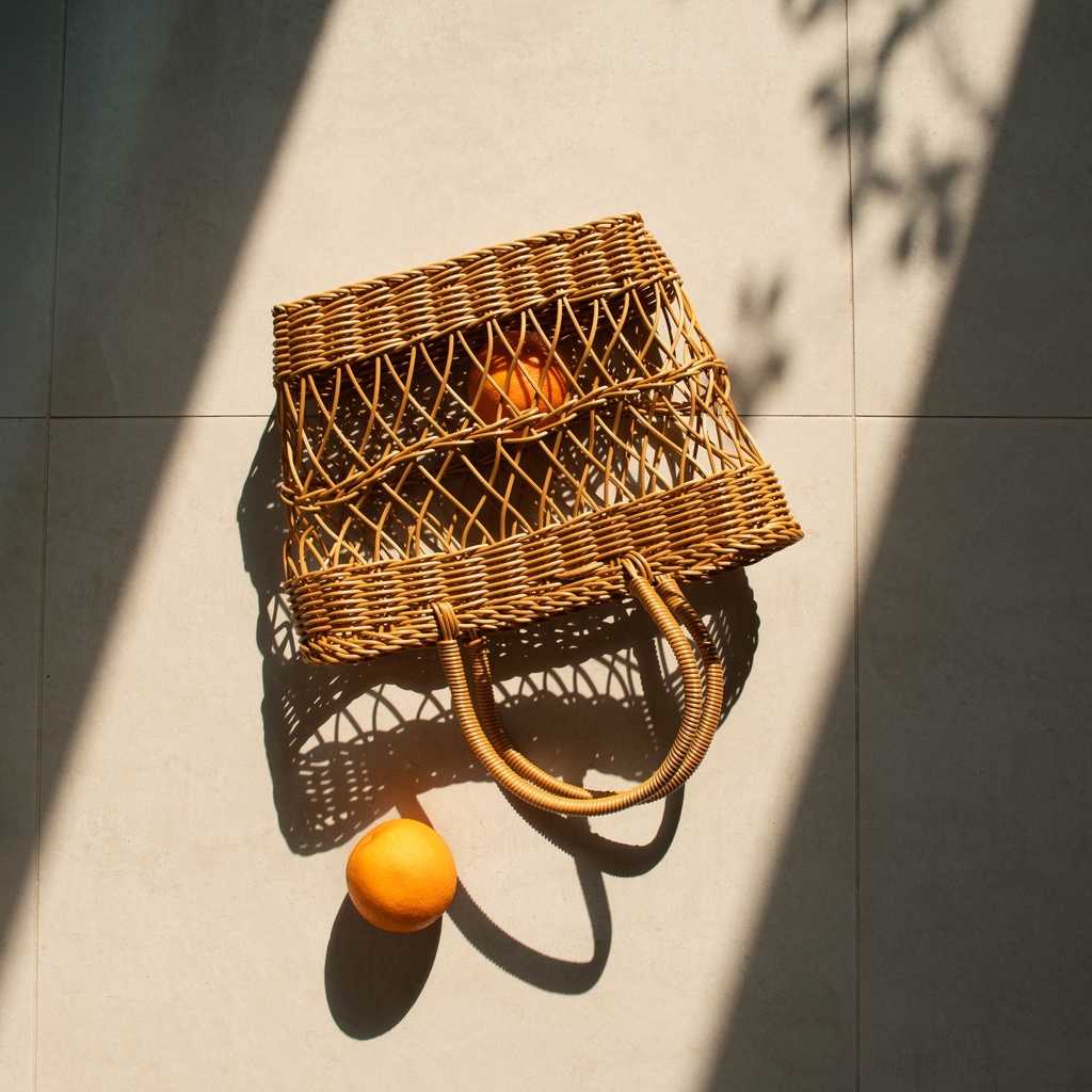 Rattan Picnic Basket Bag